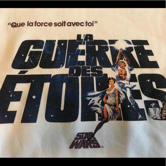 STAR WARS Top French Text 2-Sided NWT XS,S,M,L,XL - Picture 5 of 8